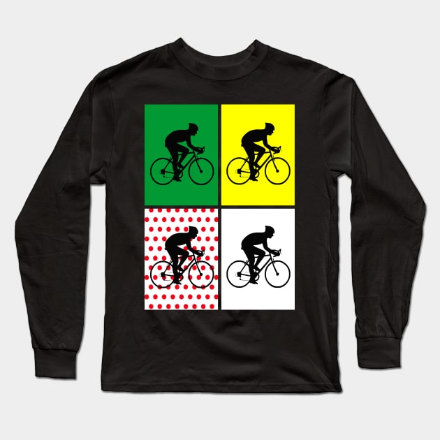 Etapa  de  Ciclismo Colores TDF Long Sleeve T-Shirt by vintagejoa